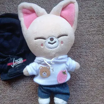 귀여운 봉제 인형 후드 부착 의상 포함