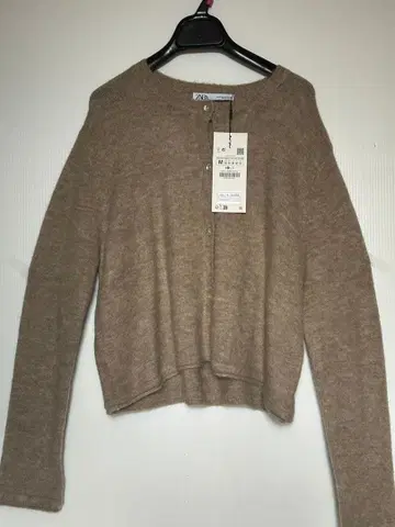 ZARA 알파카 & 울 블렌드 니트 가디건 택 포함 미사용품