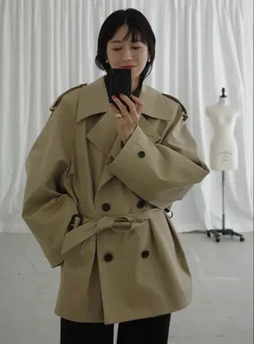 CLANE OVER SHORT TRENCH COAT