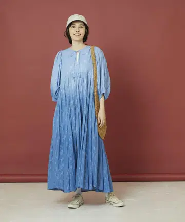 미사용 Freada/프리다 인도 라메 그라데이션 롱 원피스