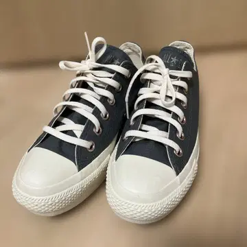 컨버스 ALL STAR 네이비 로우컷 스니커즈 신모델 통굽