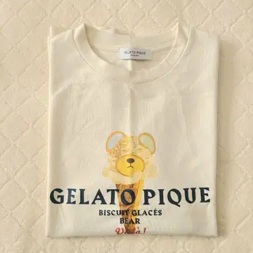 GELATO PIQUE 레이온 베어 프린트 T셔츠