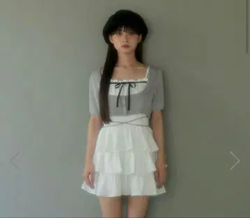 버블스 코켓 티어드 원피스