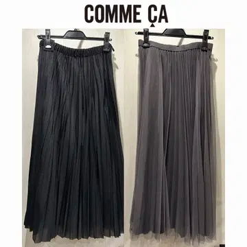 [ COMME CA ] 소프트 튤 x 오간자 트리코 광폭 스커트