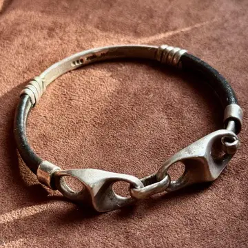 Vintage Silver 925 Leather Breathlet