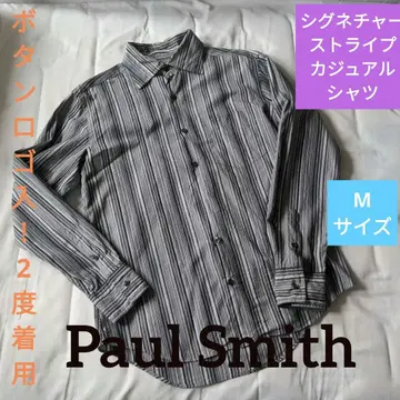 [2회 착용] Paul Smith 시그니처 스트라이프 캐주얼 셔츠 M