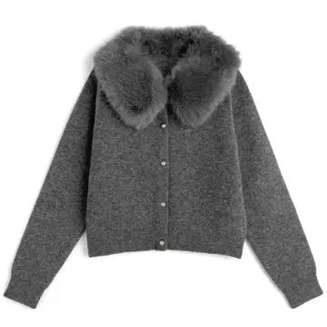2GRL 퍼 티펫 포함 가디건[fo2194]