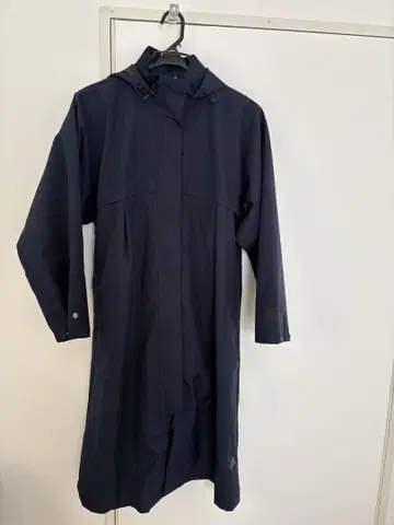 adidas 후드 부착 롱 코트 네이비 L 사이즈