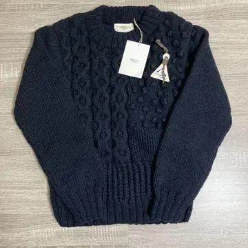 HARVESTY 네이비 울 스웨터 A51803