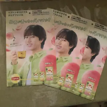 립톤 Lipton 아베 료헤이 SnowMan 클리어 파일 3매