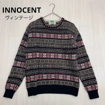INNOCENT 이노센트 빈티지 아가일 무늬 니트 스웨터