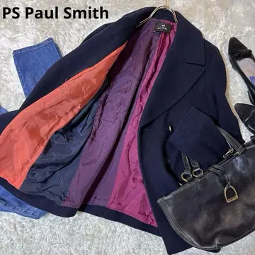 새상품급*폴스미스 피 코트 근년 사이즈 42 네이비 울