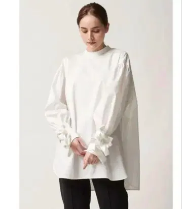 shirocon yori 리본 커프스 긴팔 블라우스