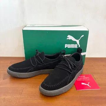 미사용 새상품 푸마 스웨이드 모카신 23.0cm 블랙 천연 가죽 556