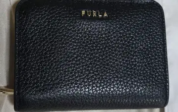 FURLA 블랙 접이식 지갑 수납 가방 포함 보증서 미사용 새상품