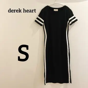 derek heart [ S ] 스트라이프 반팔 원피스 라인 원피스