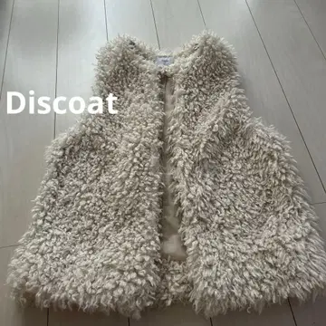 Discoat 아이보리 퍼 베스트