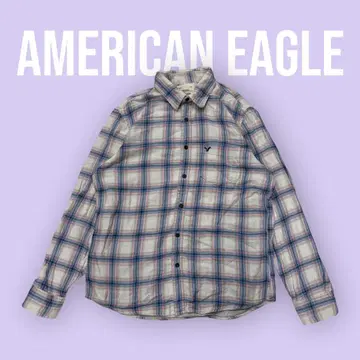 AMERICAN EAGLE 체크 셔츠 L 사이즈 긴팔 S-825