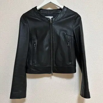 studious 노카라 가죽 자켓 size 0