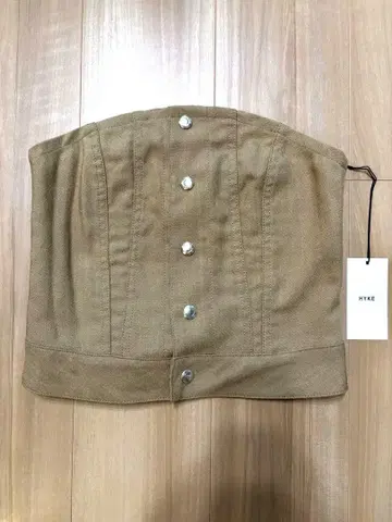 HYKE 뷔스티에 Oxford strapless top