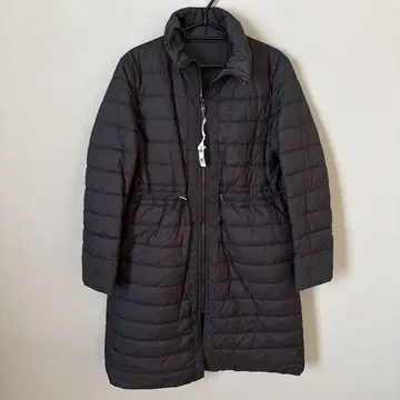theory luxe 다크 네이비 리버서블 충전솜 점퍼 코트