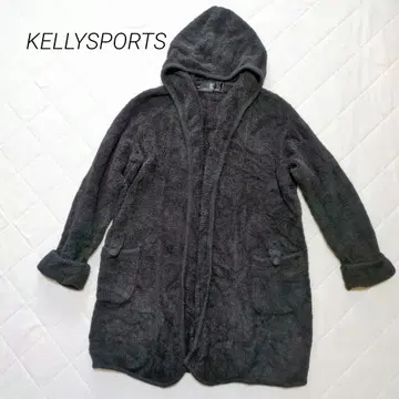 KELLYSPORTS 켈리스포츠 후드 부착 코트 무릎 기장 부드러운 소재