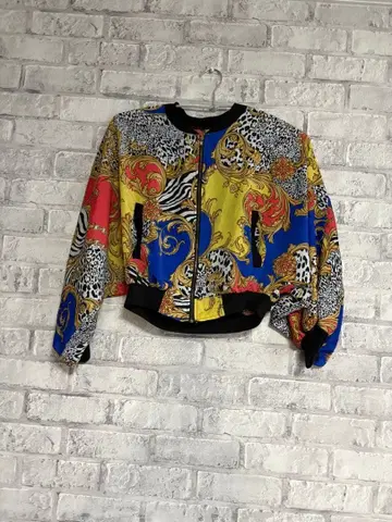 빈티지 스카프 블루종