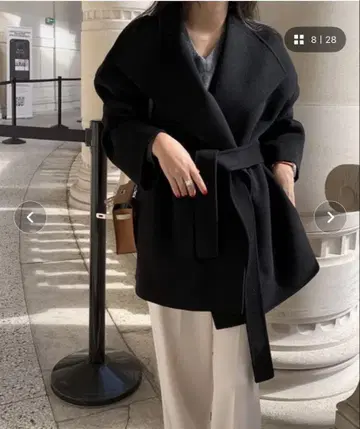 [ 새상품급 ] 볼륨 컬러 로브 울 코트