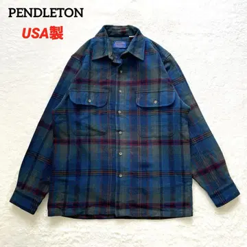 USA PENDLETON 90s 울 체크 셔츠