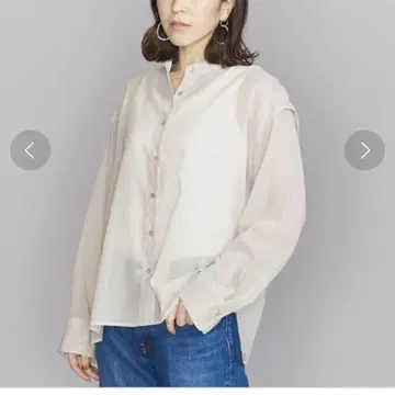 [ 즉시 발송 ] 뷰티 앤 유스 긴팔 셔츠 베이지