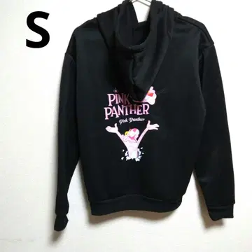 [ 새상품 ] 핑크 팬서 후드 부착 후드티 블랙