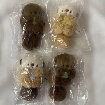 니코야마 포케 둥실둥실 랏코 봉제 인형 가챠 4체 세트