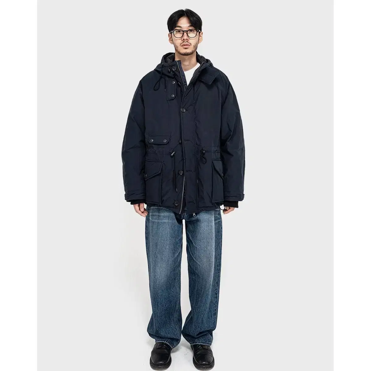 Ourselves Goose Down Smog Parka Royal Navy