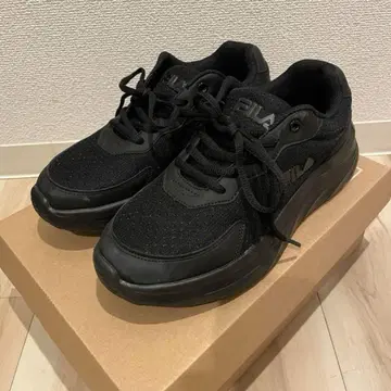 FILA 스니커즈 25.0 여성용 발볼 넓은 블랙