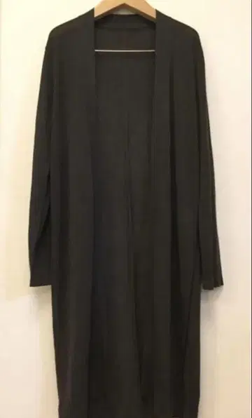 theory luxe 18SS 워셔블 롱 가디건 짙은 그레이