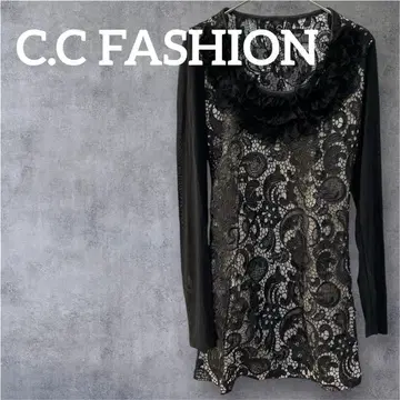 새상품급 단 하나뿐인 C.C FASHION 블랙 레이스 긴팔 상의