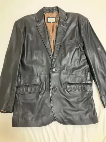 양가죽 T.HILS 블랙 가죽 자켓 (양가죽) 2버튼