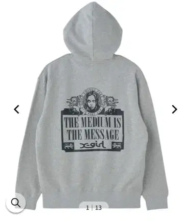 X-girl 엑스걸 VINTAGE FACE LOGO ZIP
