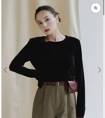 anuans 벨로아 크롭 컷 상의 블랙