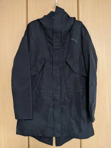 Puma 블랙 모즈 코트 후드 부착