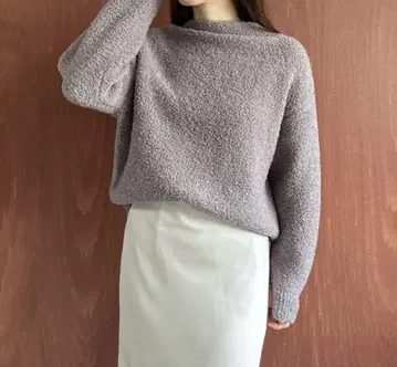 UNFILO 앙피로 푸들 니트 보틀넥