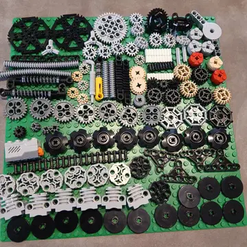 3 LEGO 세트 다양한 기어와 스프링