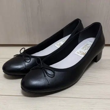 Launa lea (라우나레아) 펌프스 블랙 리본 24.5cm 새상품급