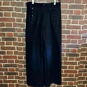 80s USA U.S.NAVY 세일러 팬츠 W34 블랙