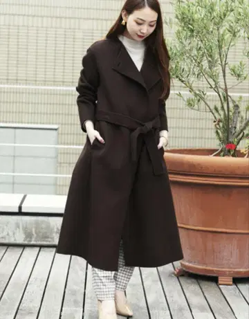 Ballsey 프리미엄 리버 오픈 카라 코트