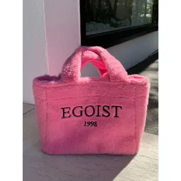 egoist 페이크 퍼 로고 미니 토트백