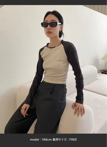 didot.showroom 래글런 리브 롱T