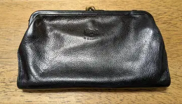 일비종떼 가마구치 장지갑 천연 가죽 블랙