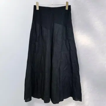 두클라쎄 린넨 100% 플레어 스커트 롱 리브 절개  [ b89
