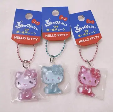 HELLO KITTY 통통이 푸치 볼체인 3종 세트 키티